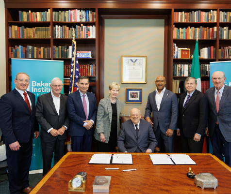 Donors and Rice leadership at the Baker Institute