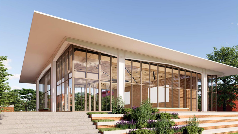 Render of the Brown Foundation Pavilion