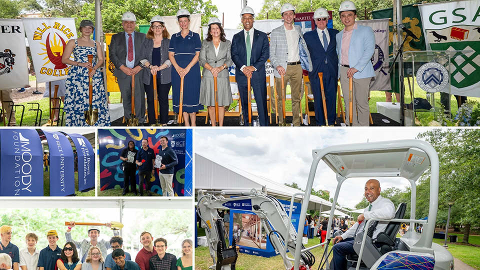 Collage of the ground breaking