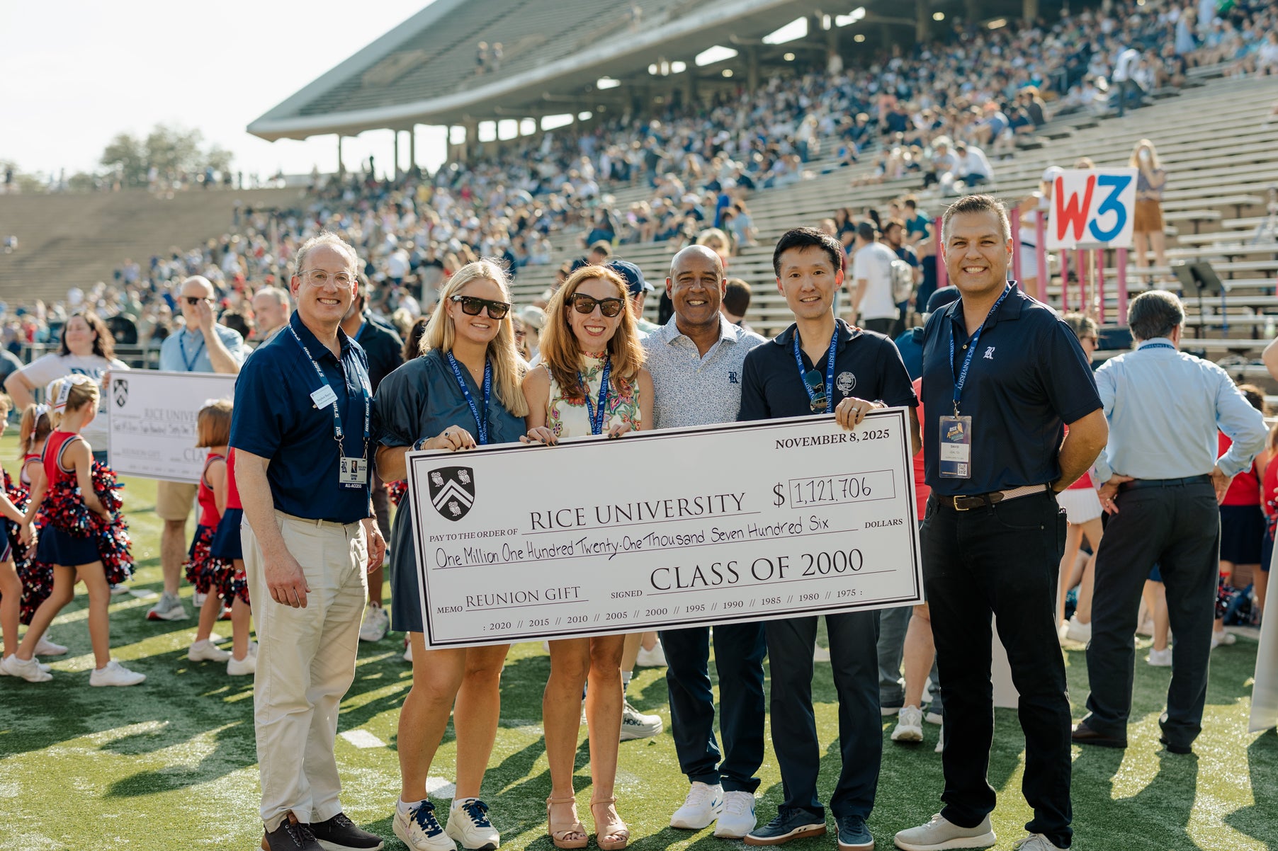 Reunion class check presentation