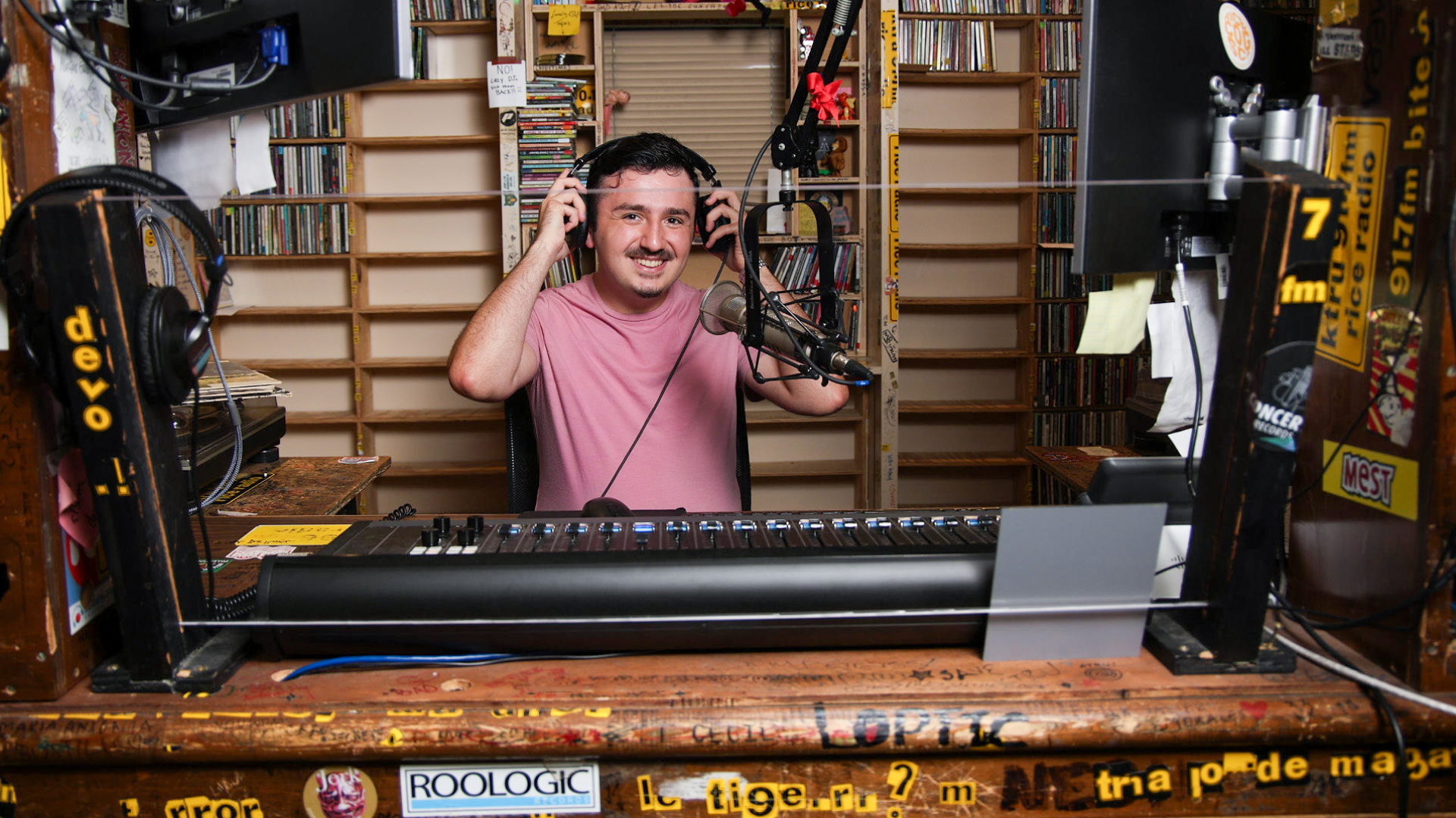 Steven Burgress '27 at the DJ desk