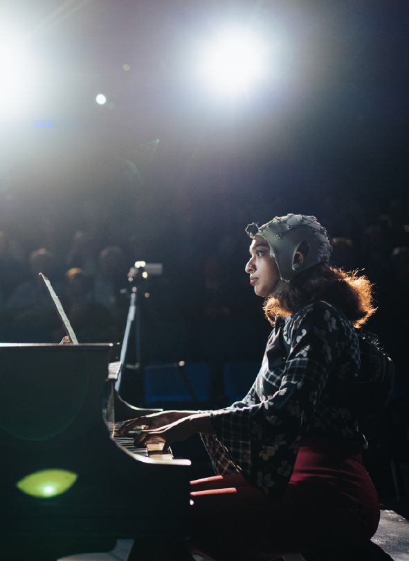 Chelsea DeSouza (DMA, '26) performing on the piano