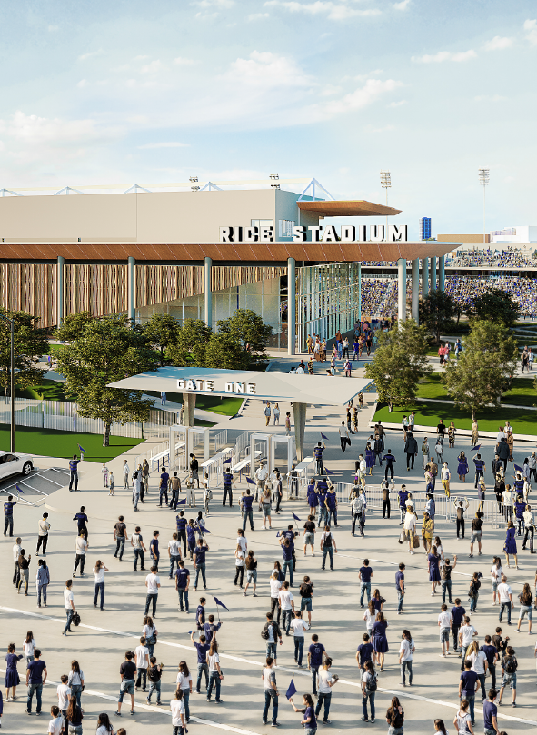Rendering of Rice Stadium