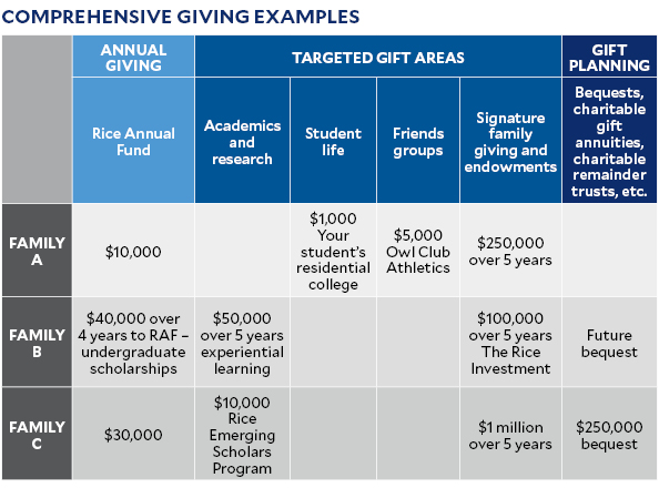 Comprehensive Giving Example